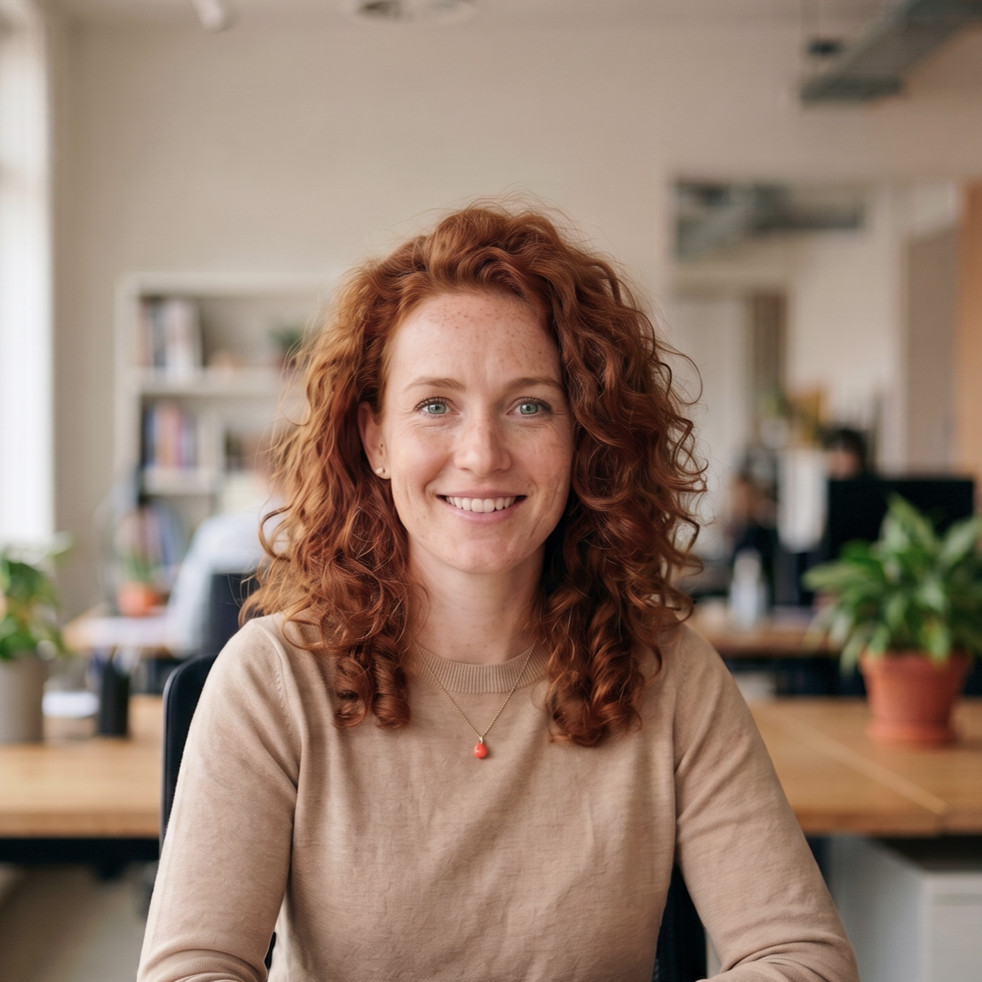 Wendy met een warme glimlach, klaar om je te woord te staan
